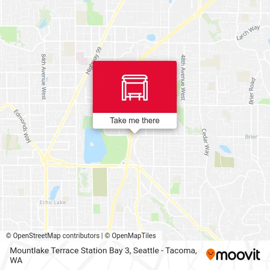 Mapa de Mountlake Terrace Station Bay 3