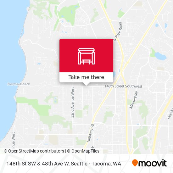 148th St SW & 48th Ave W map