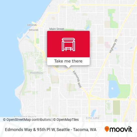 Mapa de Edmonds Way & 95th Pl W