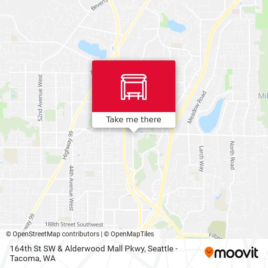 Mapa de 164th St SW & Alderwood Mall Pkwy