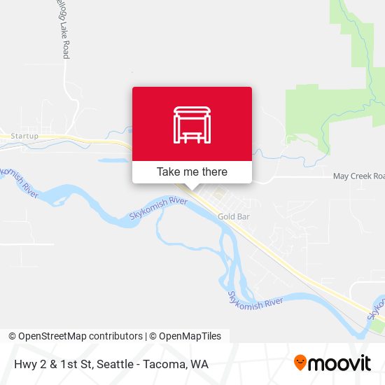 Hwy 2 & 1st St map