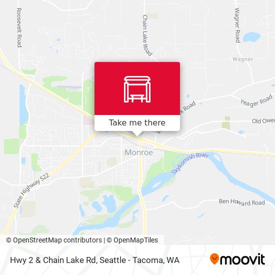 Hwy 2 & Chain Lake Rd map