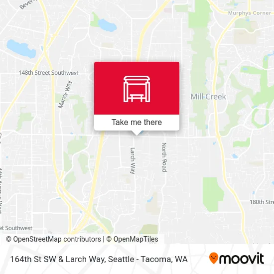 164th St SW & Larch Way map