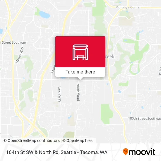 164th St SW & North Rd map