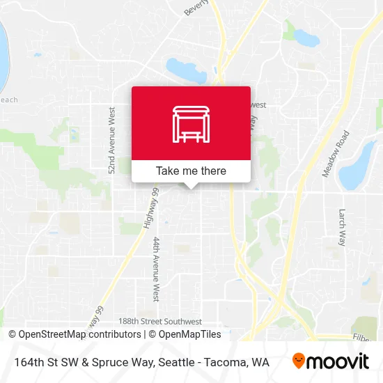 164th St SW & Spruce Way map