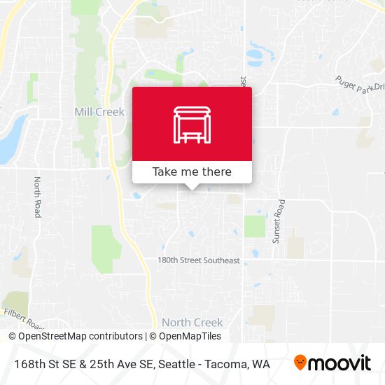 168th St SE & 25th Ave SE map