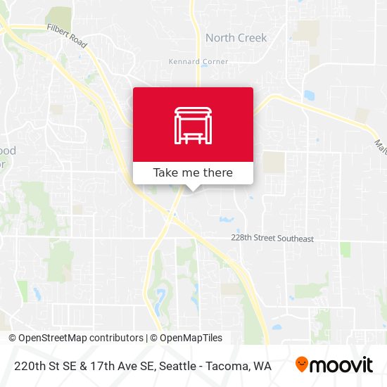 220th St SE & 17th Ave SE map