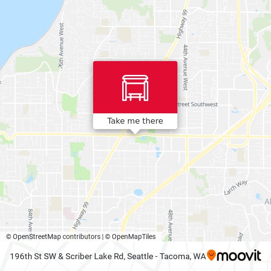 196th St SW & Scriber Lake Rd map