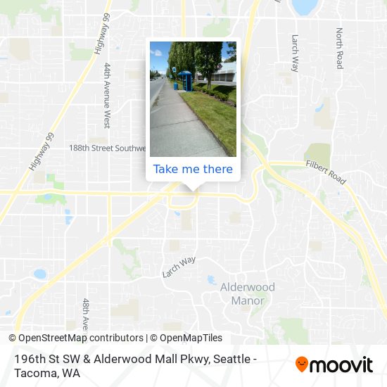 Mapa de 196th St SW & Alderwood Mall Pkwy