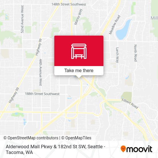 Alderwood Mall Pkwy & 182nd St SW map