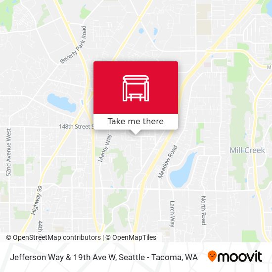 Jefferson Way & 19th Ave W map