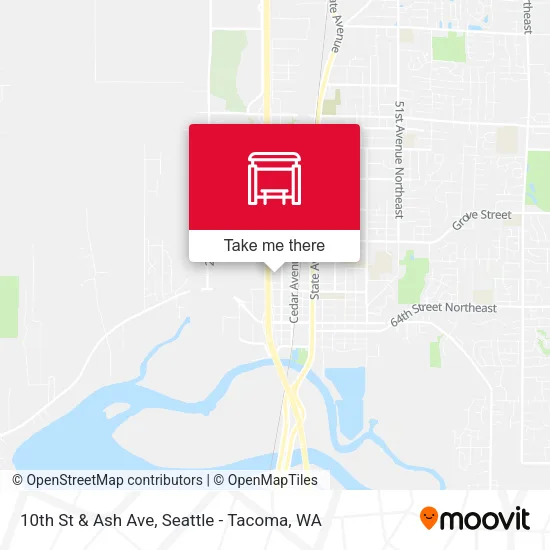 Mapa de 10th St & Ash Ave