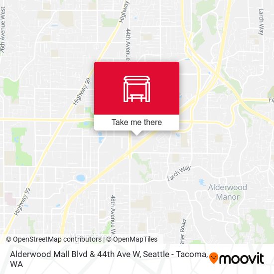 Mapa de Alderwood Mall Blvd & 44th Ave W