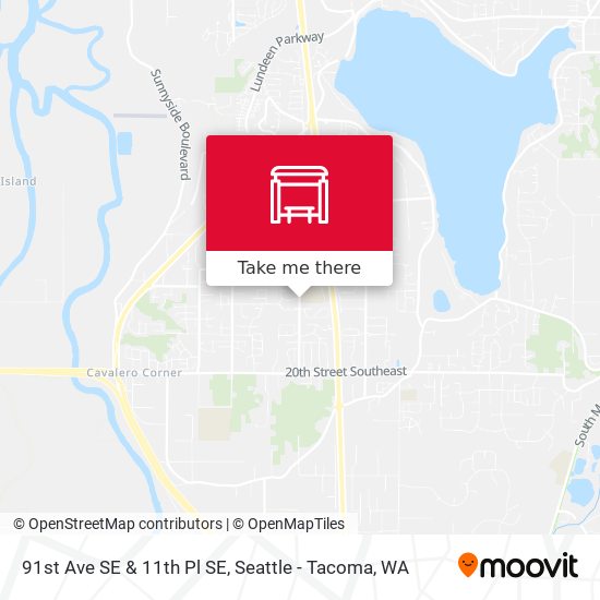 91st Ave SE & 11th Pl SE map