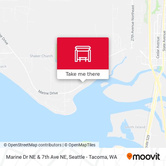 Marine Dr NE & 7th Ave NE map