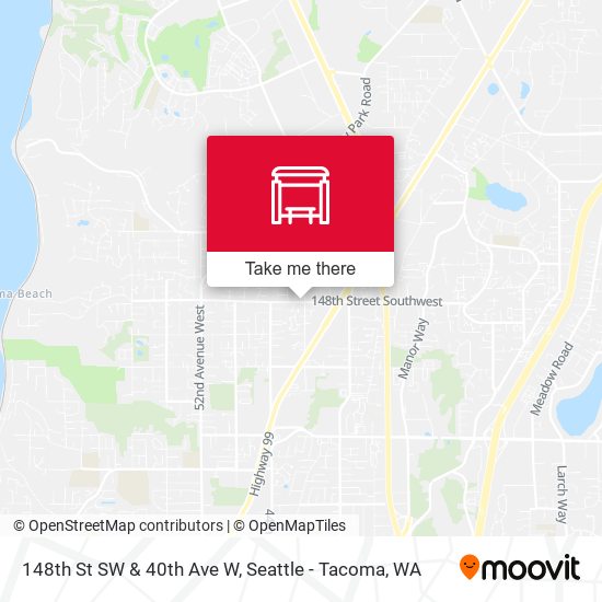 148th St SW & 40th Ave W map