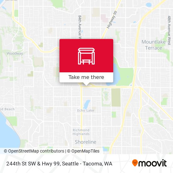 244th St SW & Hwy 99 map