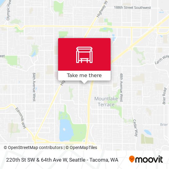 220th St SW & 64th Ave W map