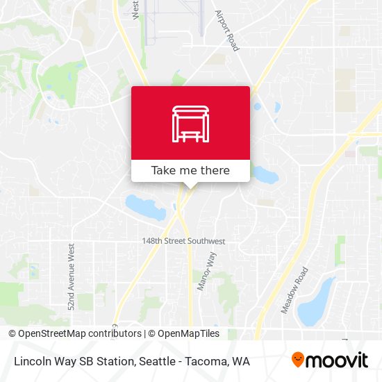 Lincoln Way SB Station map