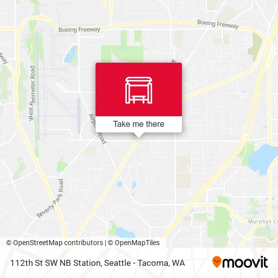 Mapa de 112th St SW NB Station