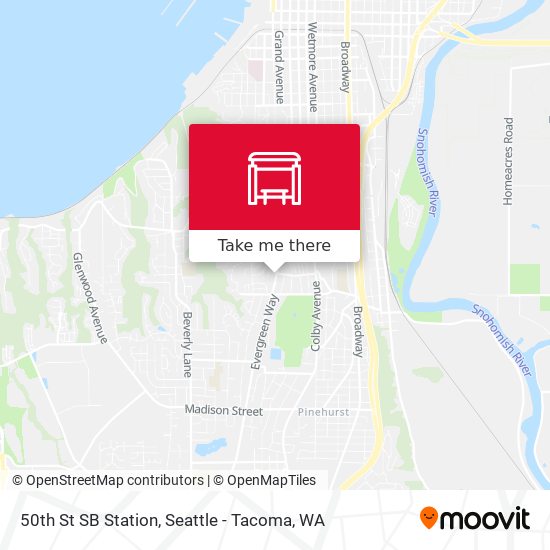 50th St SB Station map