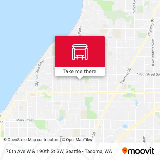 76th Ave W & 190th St SW map