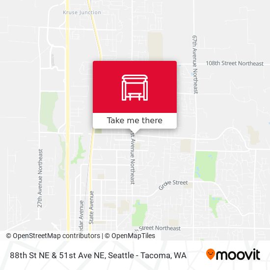 88th St NE & 51st Ave NE map