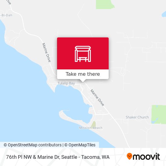 76th Pl NW & Marine Dr map