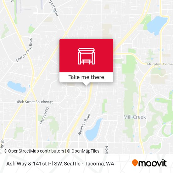Ash Way & 141st Pl SW map