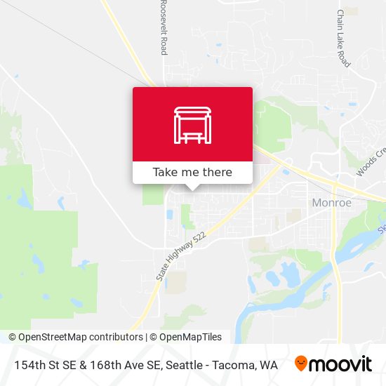 154th St SE & 168th Ave SE map