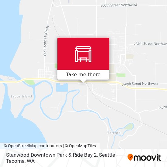 Stanwood Downtown Park & Ride Bay 2 map