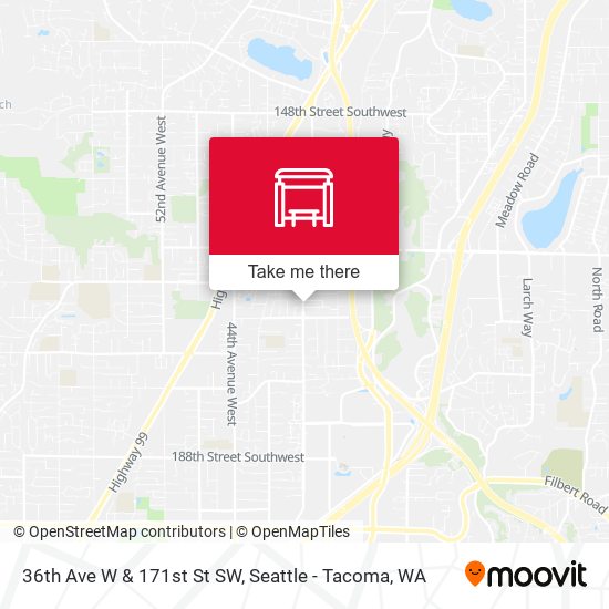 36th Ave W & 171st St SW map
