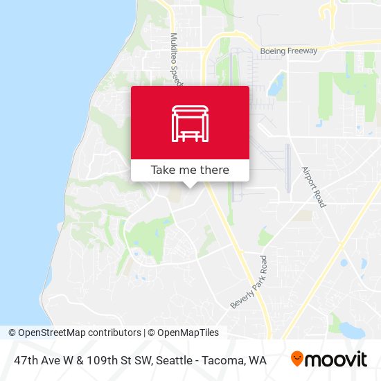47th Ave W & 109th St SW map