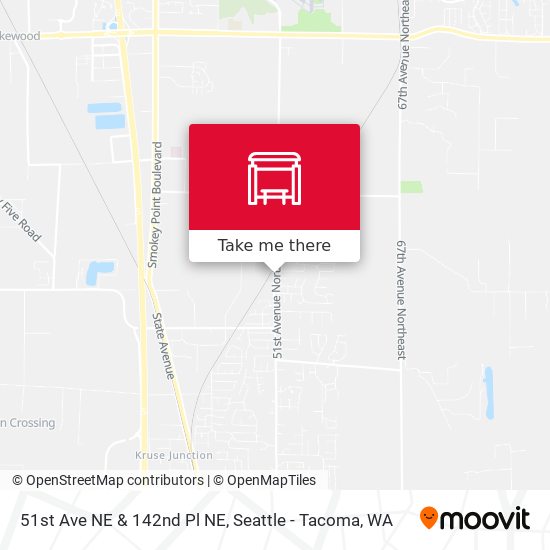 51st Ave NE & 142nd Pl NE map