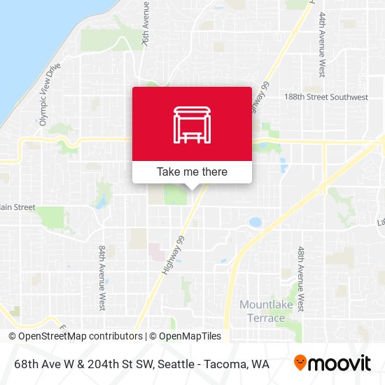 68th Ave W & 204th St SW map