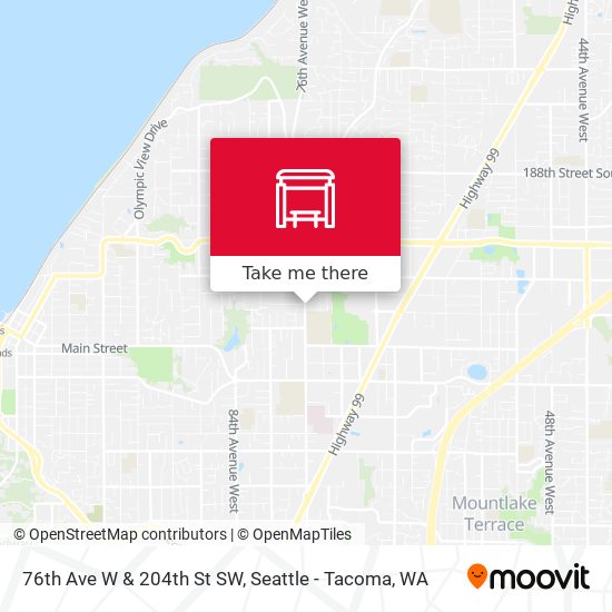 76th Ave W & 204th St SW map
