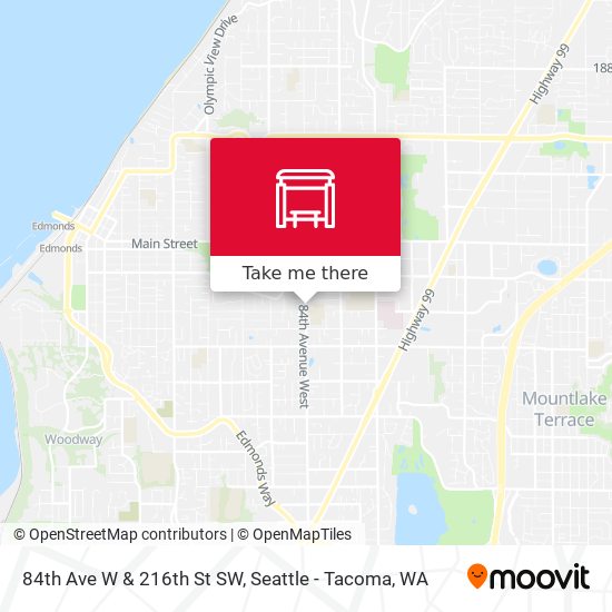 84th Ave W & 216th St SW map