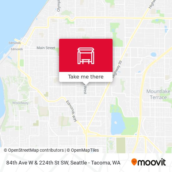 84th Ave W & 224th St SW map