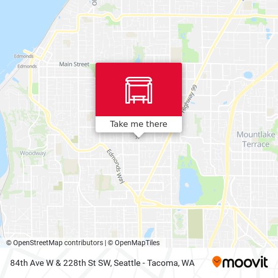 84th Ave W & 228th St SW map