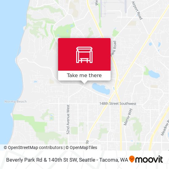 Beverly Park Rd & 140th St SW map