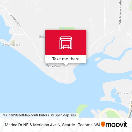 Marine Dr NE & Meridian Ave N map