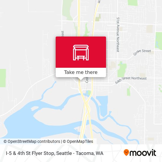 I-5 & 4th St Flyer Stop map