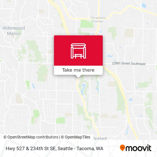 Hwy 527 & 234th St SE map