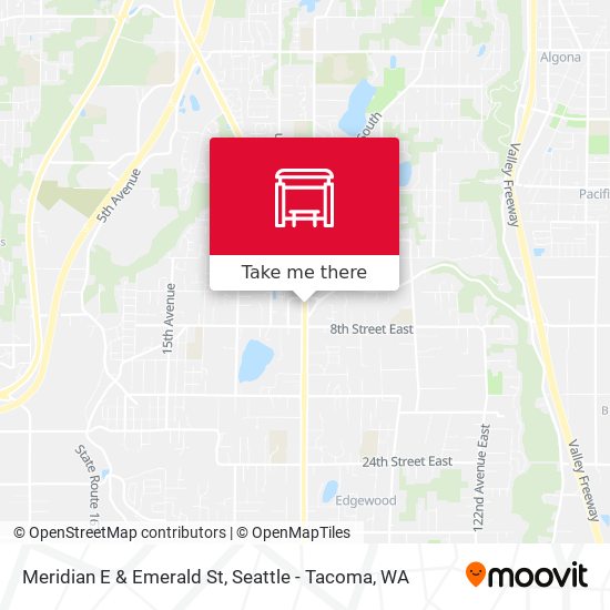 Meridian E & Emerald St map
