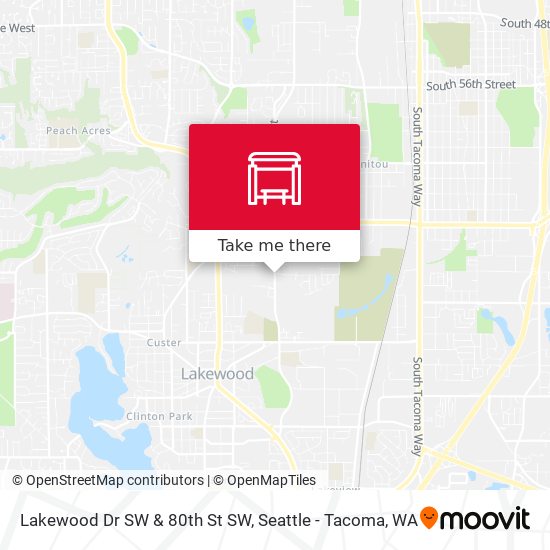 Lakewood Dr SW & 80th St SW map