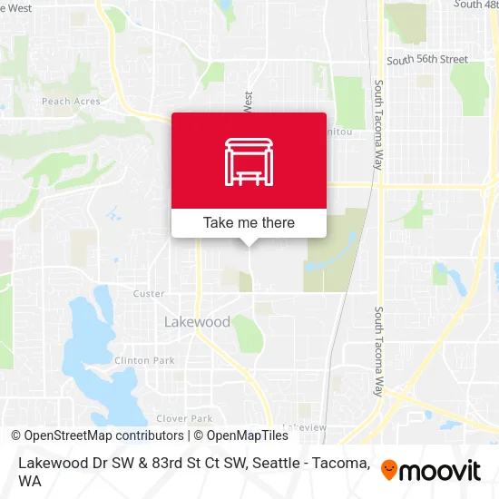 Lakewood Dr SW & 83rd St Ct SW map