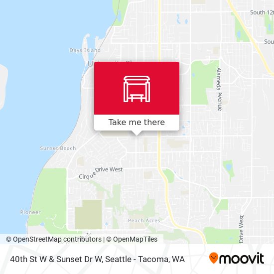 40th St W & Sunset Dr W map