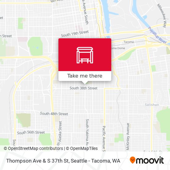 Thompson Ave & S 37th St map