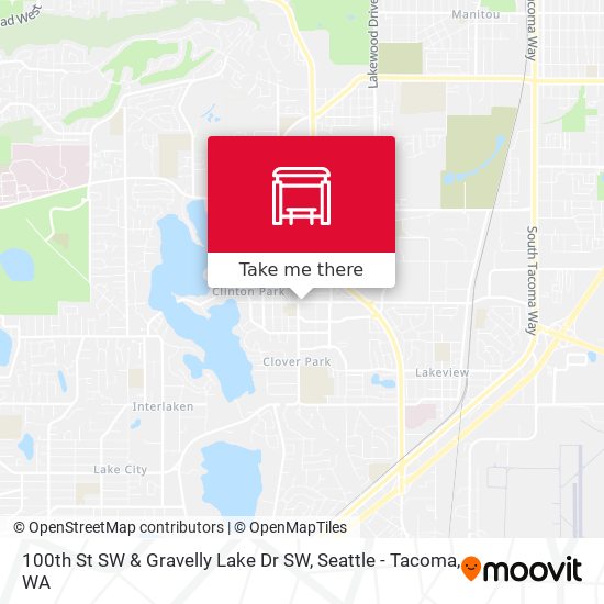 100th St SW & Gravelly Lake Dr SW map