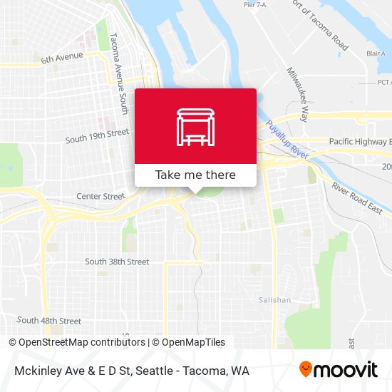 Mckinley Ave & E D St map